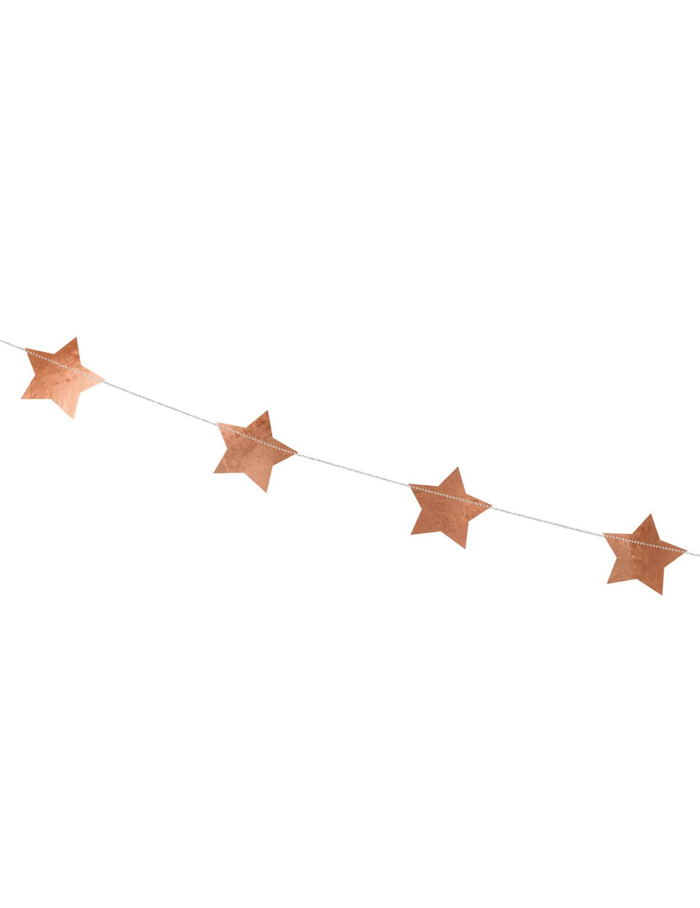 Detalhe das estrelas da grinalda em cartão de estrelas metalizadas para natal
