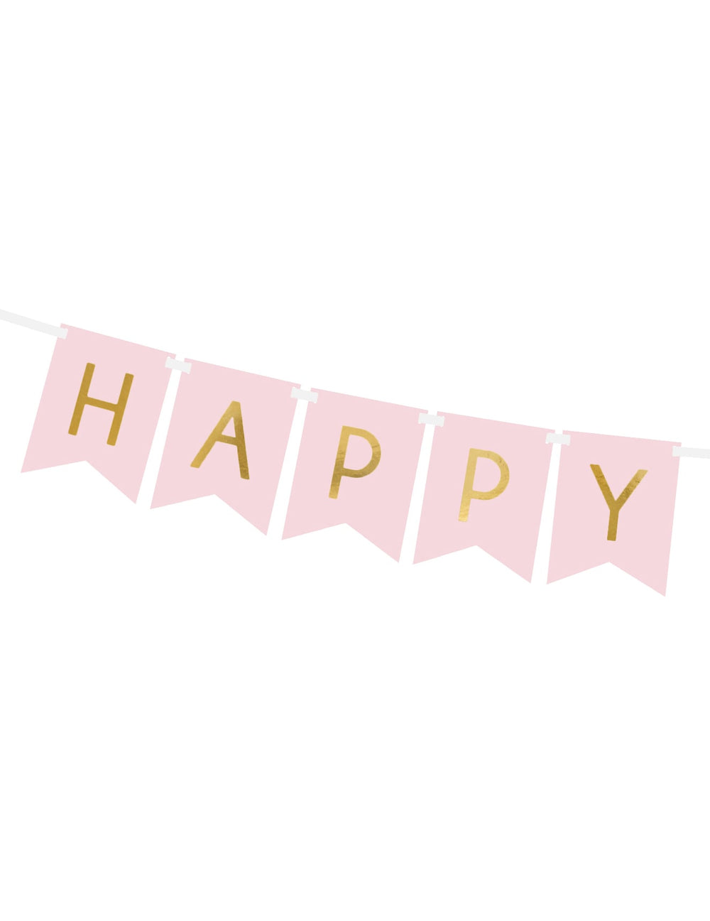 Détail du mot HAPPY de la guirlande en carton Happy Birthday