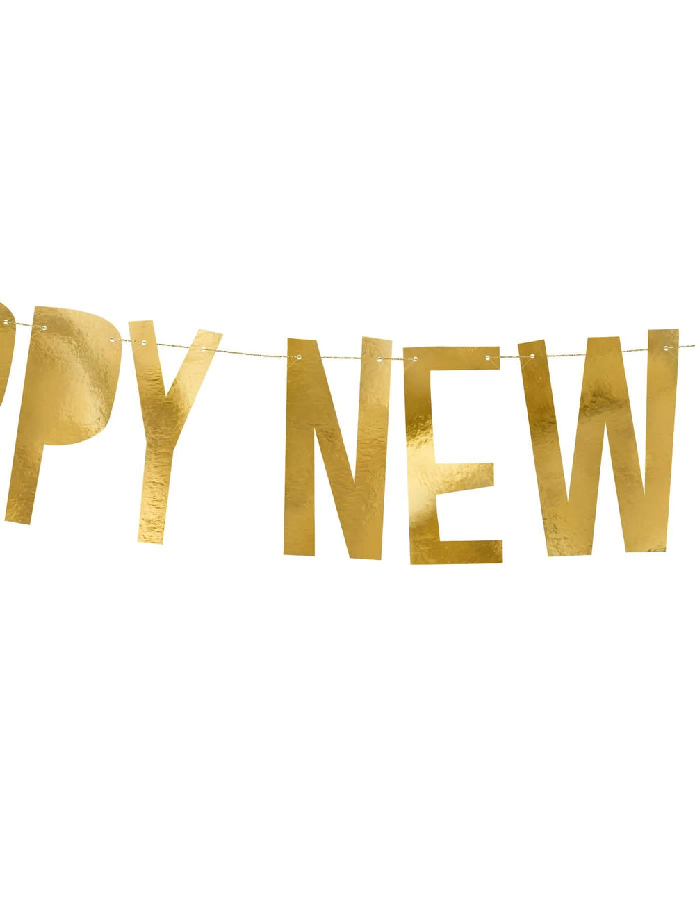 Grande plano das letras da grinalda de cartão Happy New Year