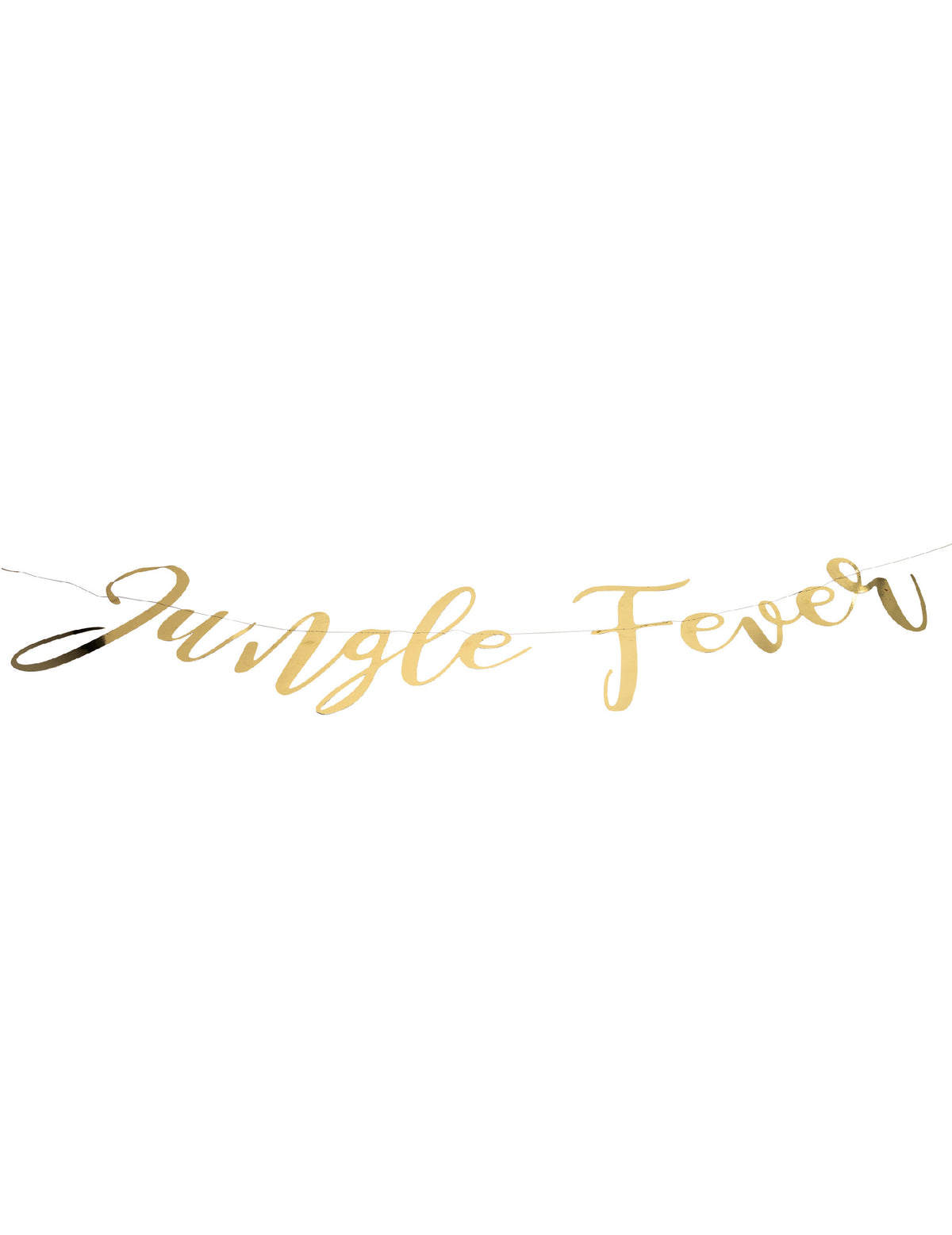 Guirlande en carton jungle fever pour anniversaire tropical dorée
