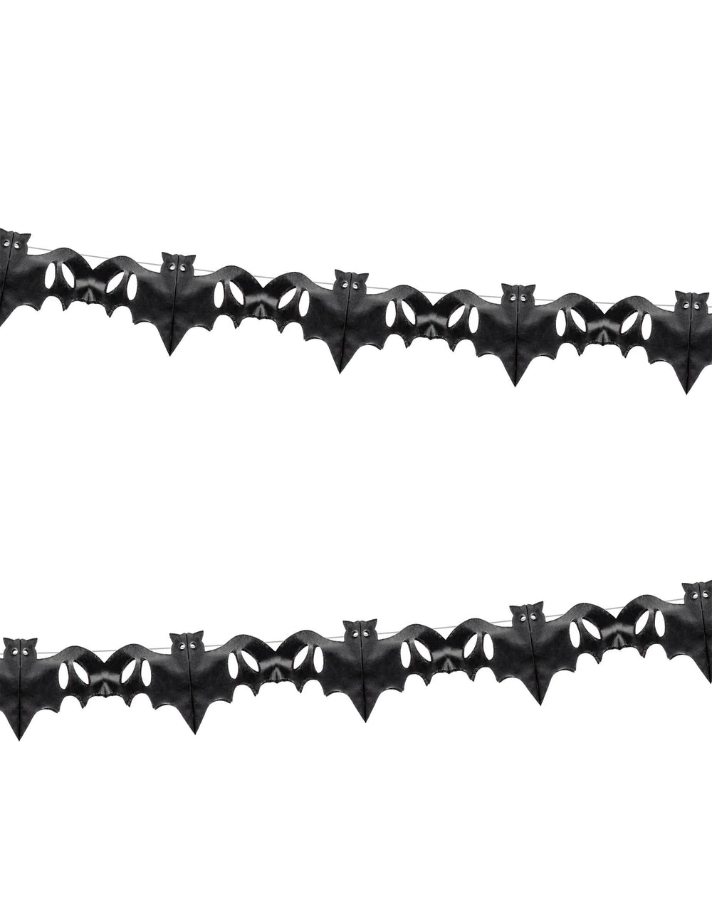 Guirlanda de papel de morcego para decoração de halloween preta