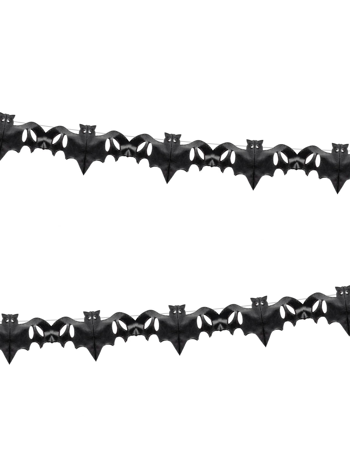 Guirlanda de papel de morcego para decoração de halloween preta