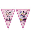 Guirlande fanions en papier Minnie Junior pour enfant rose avec Minnie et Daisy