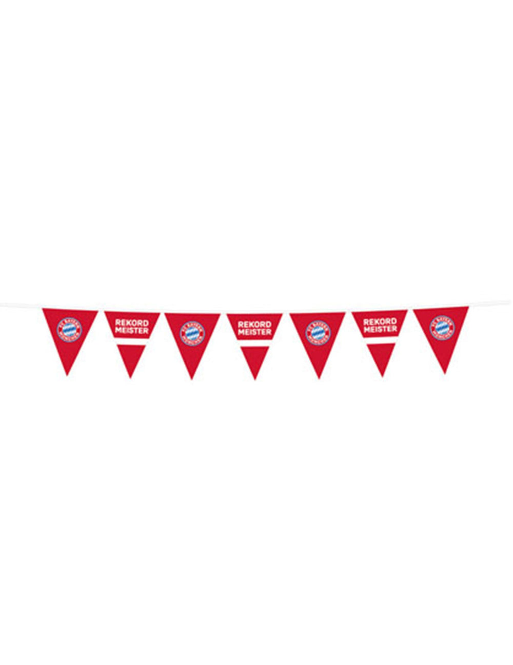 Guirlande fanions en plastique FC Bayern Munich pour supporters rouge et blanc