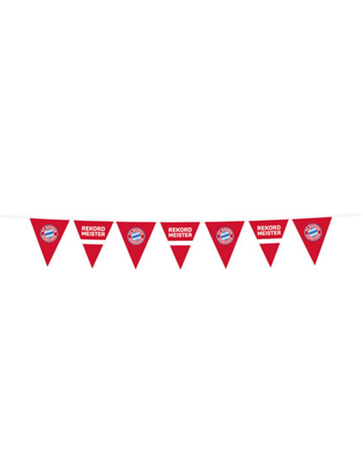Guirlande fanions en plastique FC Bayern Munich pour supporters rouge et blanc