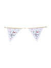 Guirlande fanions i love you pour décoration blancs rouges noirs et dorure or romantique