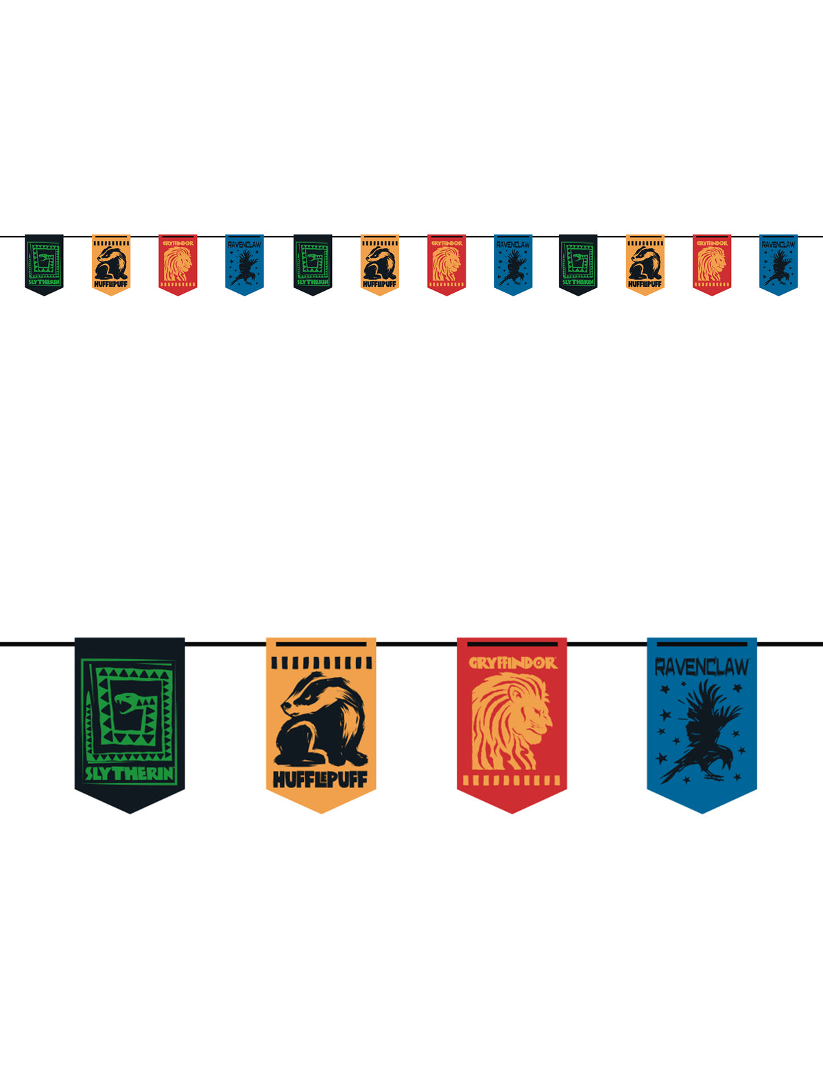 Grinalda de Bandeirolas Casas de Harry Potter™ 3,6 m