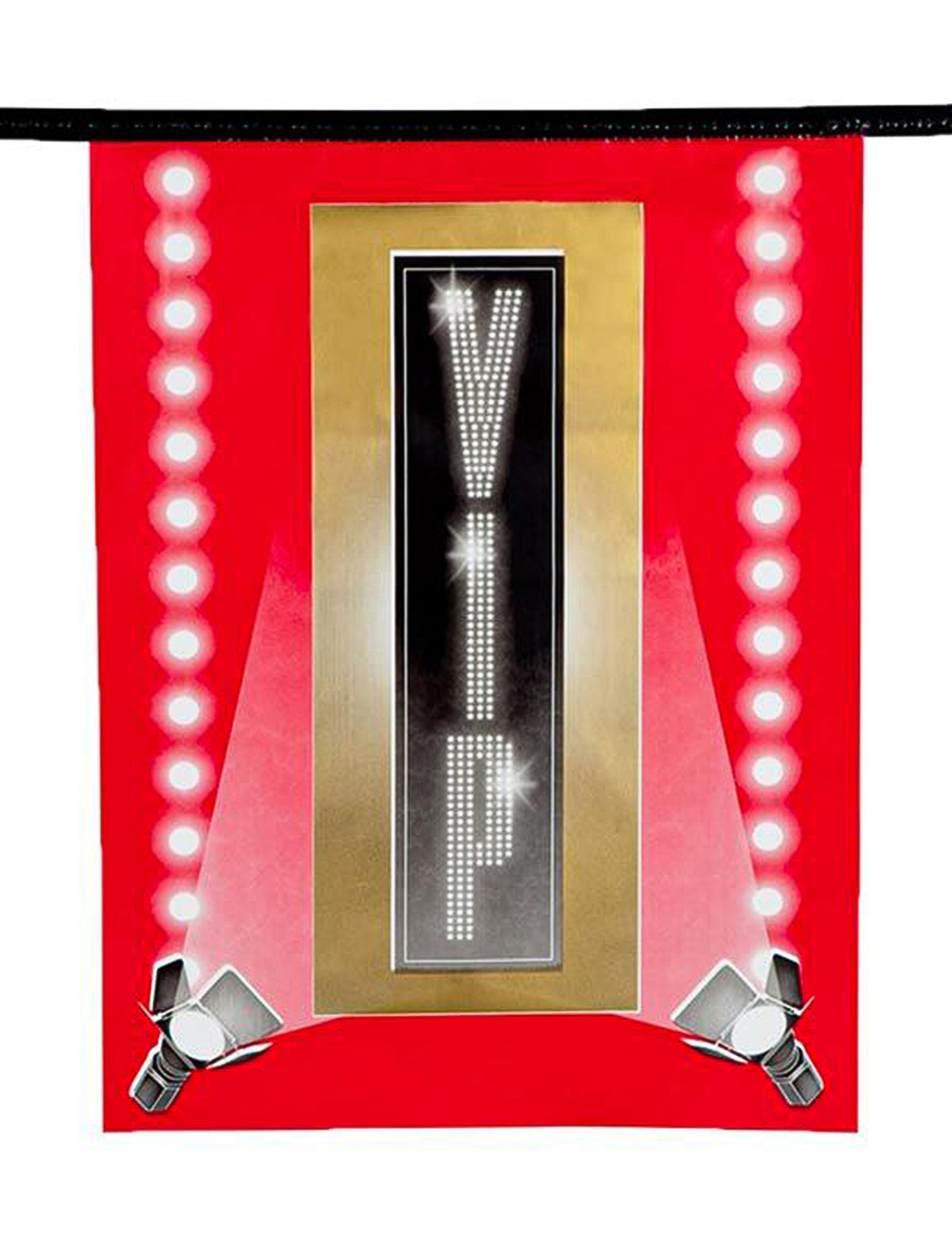 Gros plan sur un fanion de la guirlande fanions papier VIP pour décoration cinéma