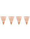 Guirlande fanions métallique pour fête rose gold