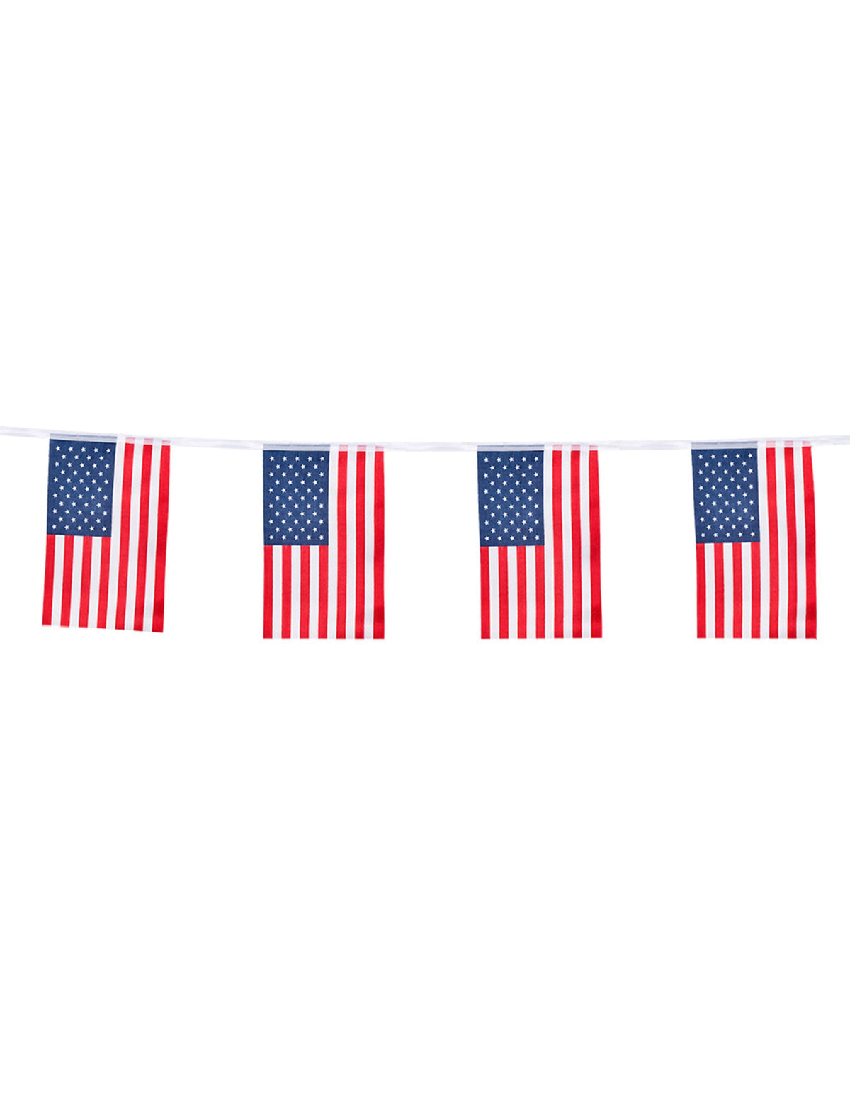 Guirlande fanions USA pour décoration bleu blanc rouge 4 mètres