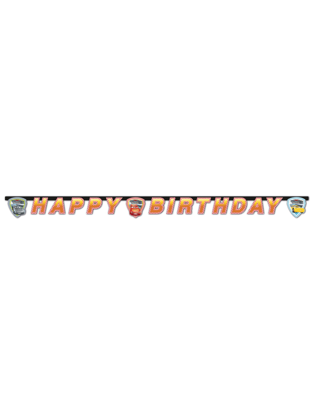 Vue d'ensemble de la guirlande Happy Birthday Cars 3™