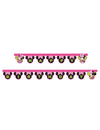 Guirlande happy birthday Minnie Happy pour enfant rose et noir de 2 mètres