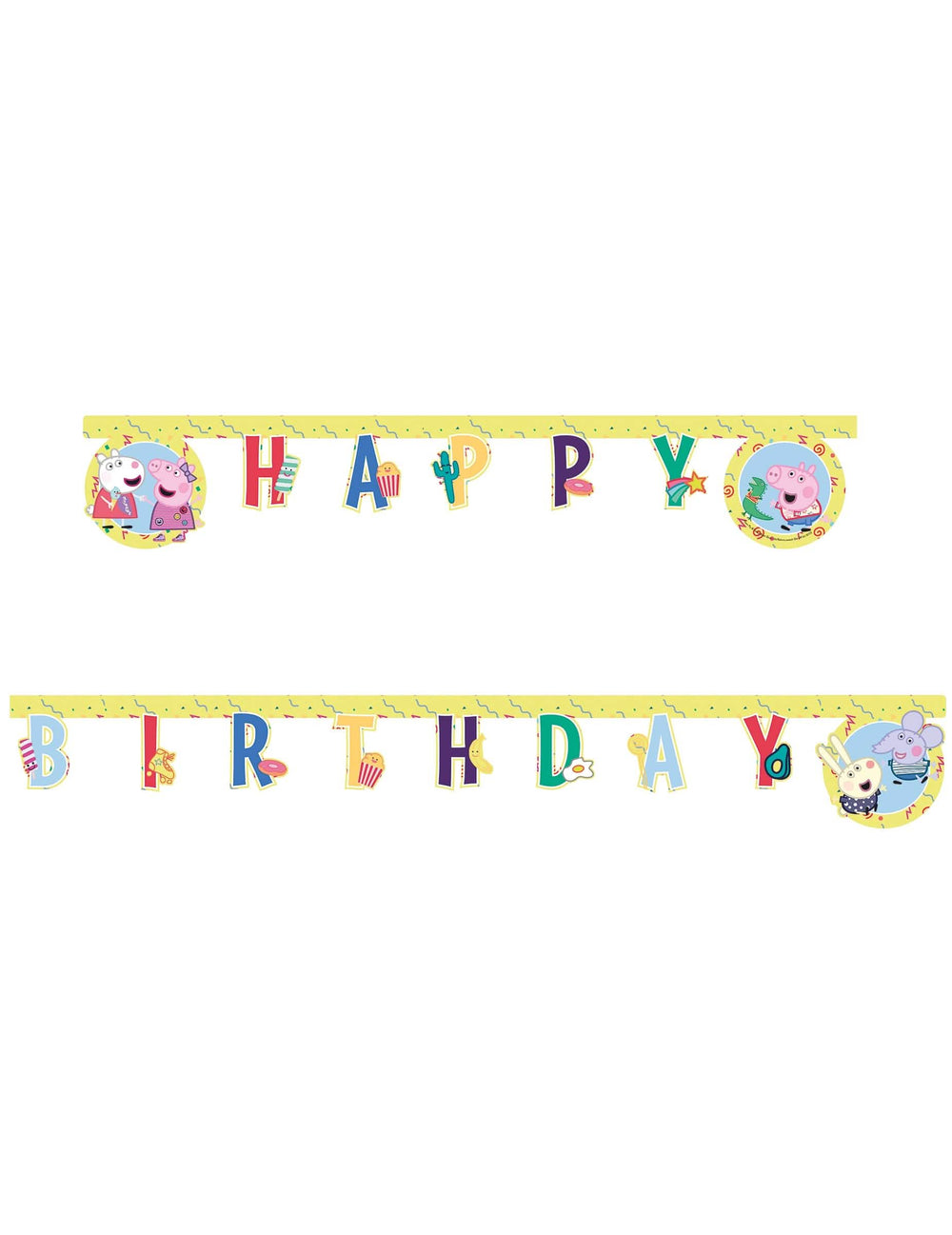 Decoração de festa da grinalda Happy Birthday Peppa Pig