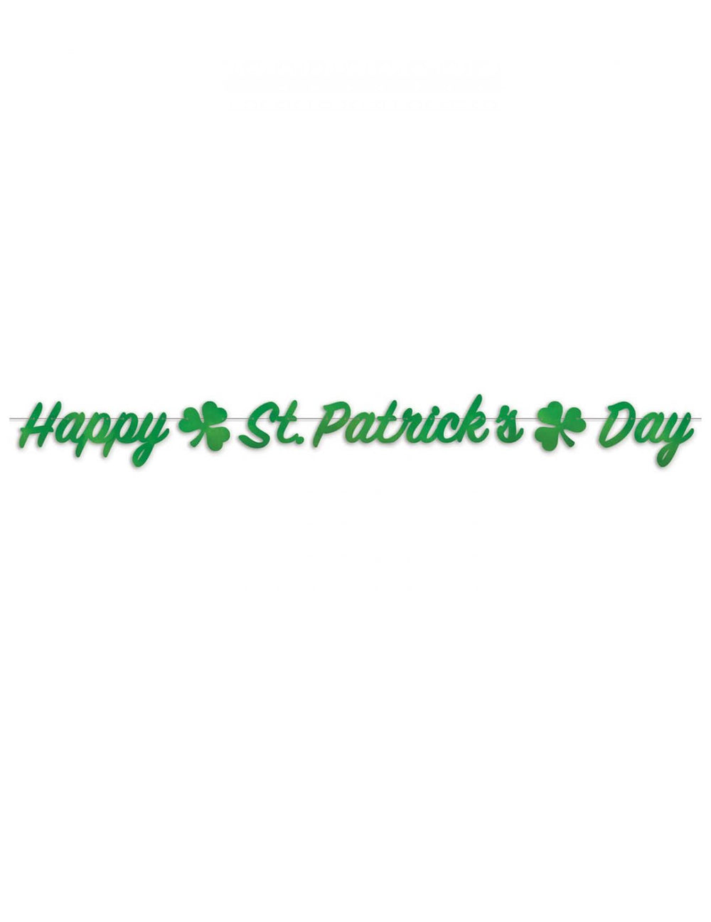 Vista frontal da guirlanda Happy St Patrick's Day