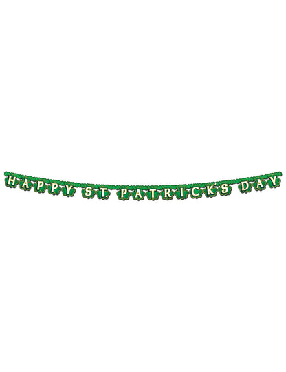 Vue de face de la guirlande Happy St. Patrick's Day