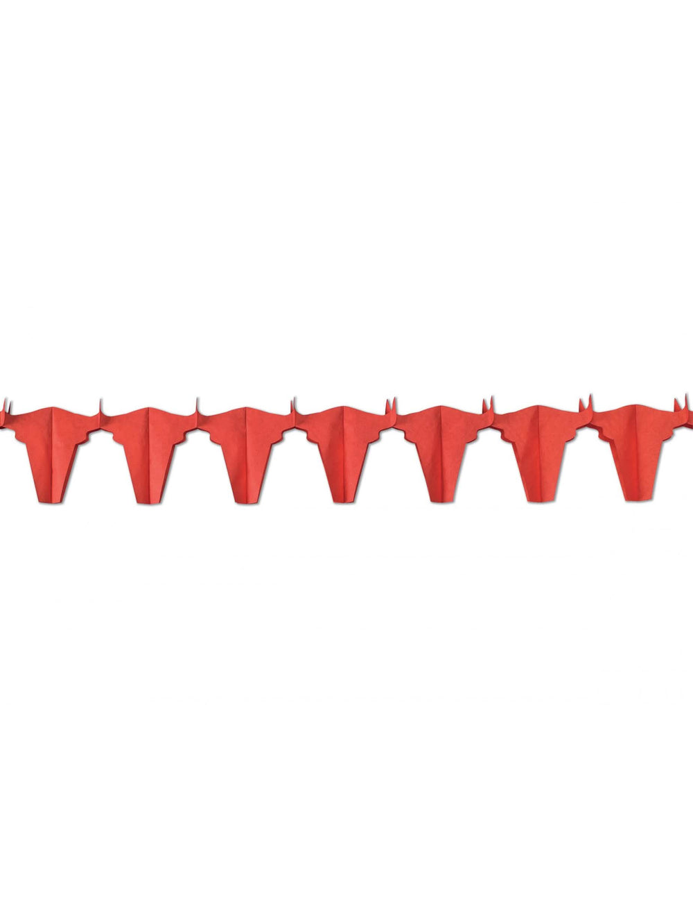 Guirlanda de papel ignífugo touro para festa vermelho