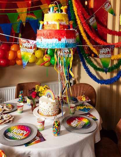 Décoration de salle d'anniversaire de la guirlande PVC pour fête jaune