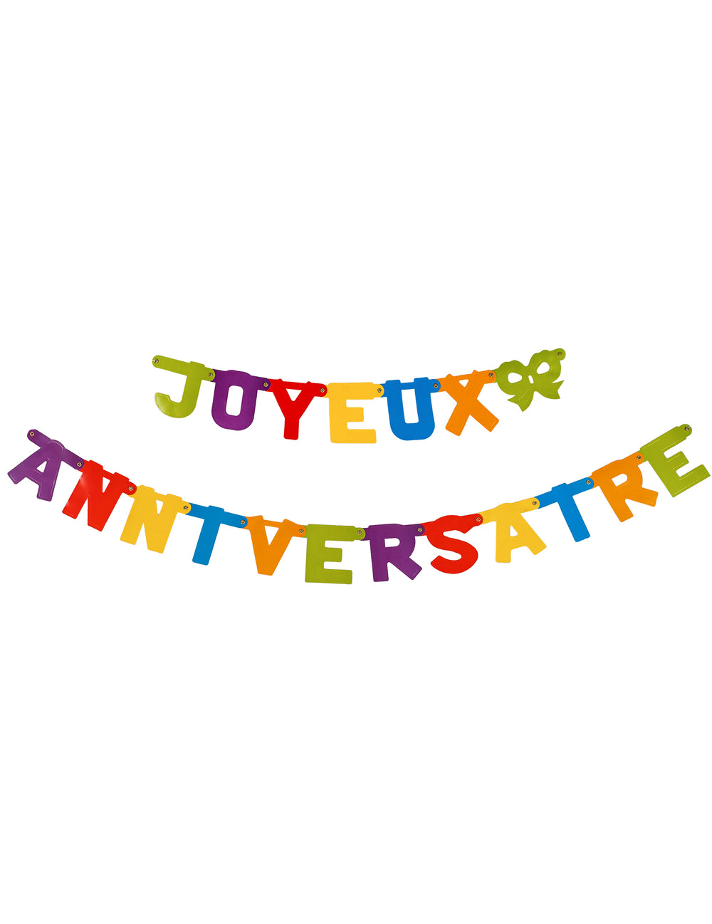 Guirlande Joyeux anniversaire découpée pour fête colorée