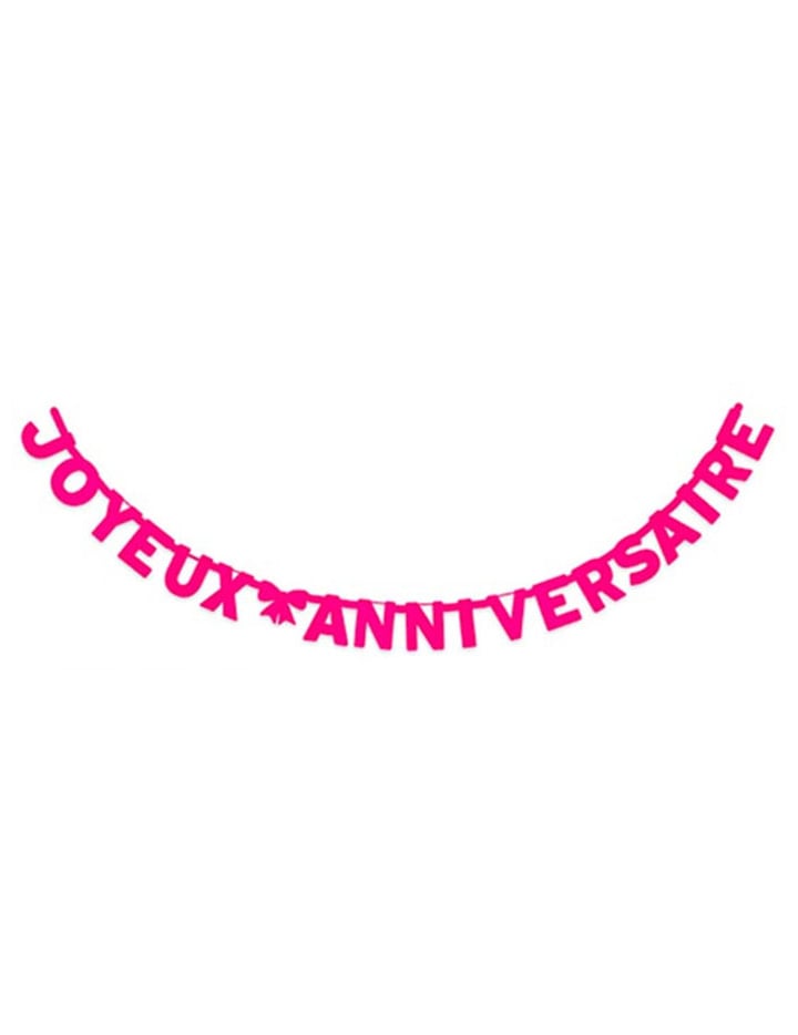 Guirlande Joyeux Anniversaire fuchsia