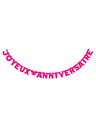 Guirlande Joyeux Anniversaire fuchsia