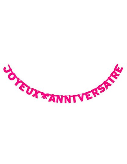 Guirlande Joyeux Anniversaire fuchsia
