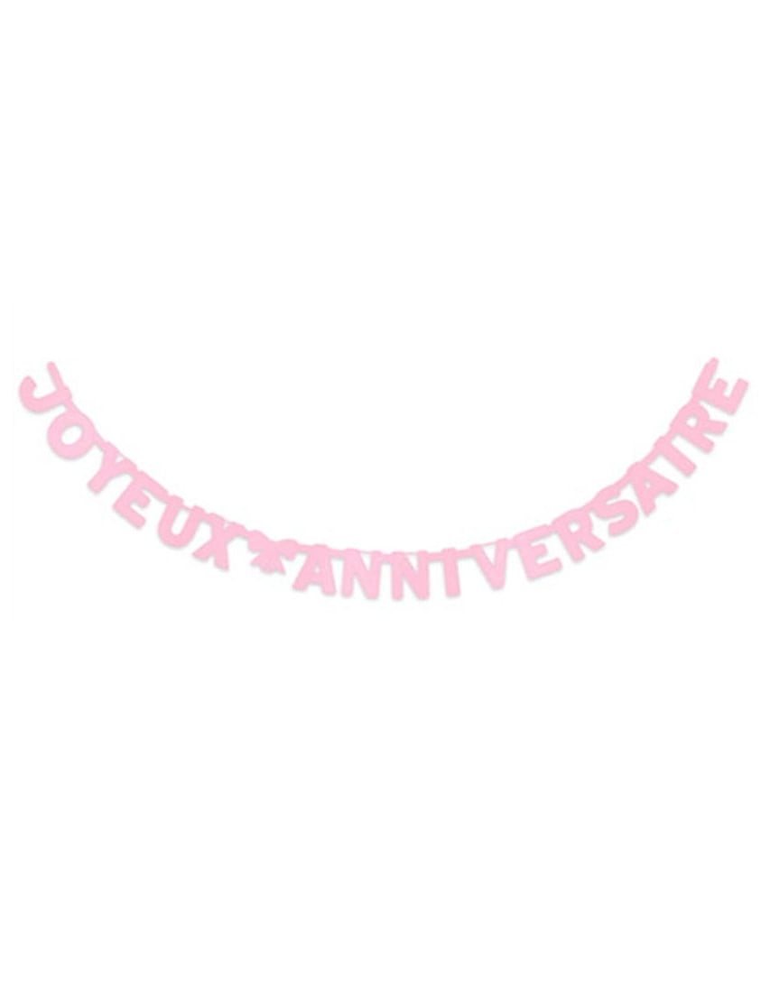 Guirlande Joyeux Anniversaire rose