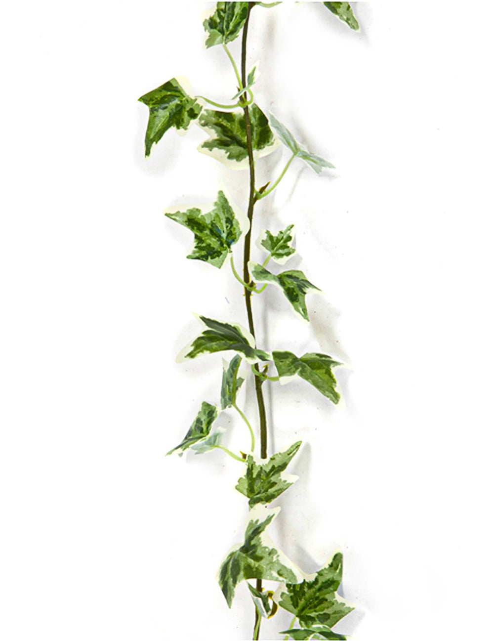 Guirlanda de hera artificial para decoração variegada verde e branco