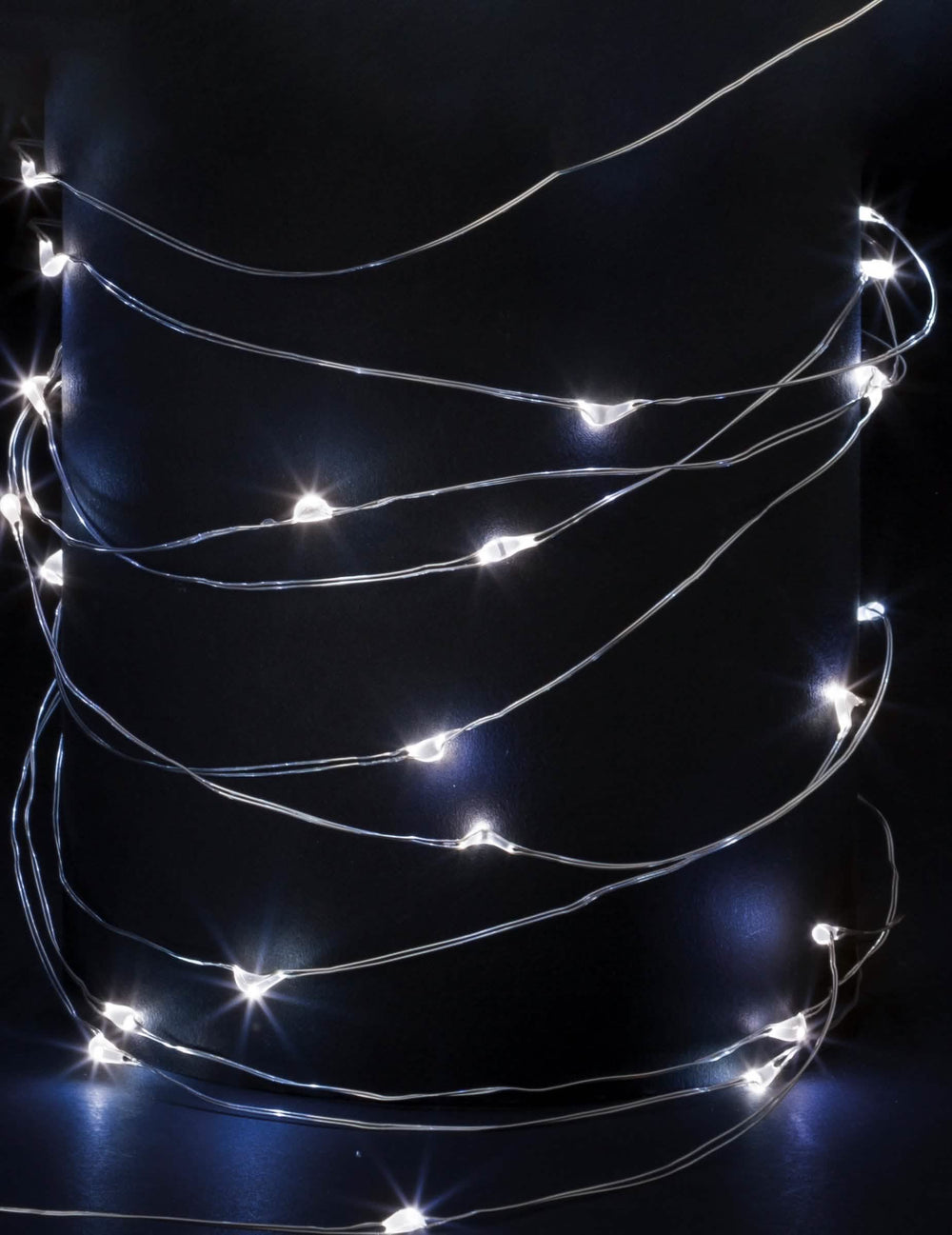 Guirlande de sapin luminosa para decoração branco frio com 100 micro LED