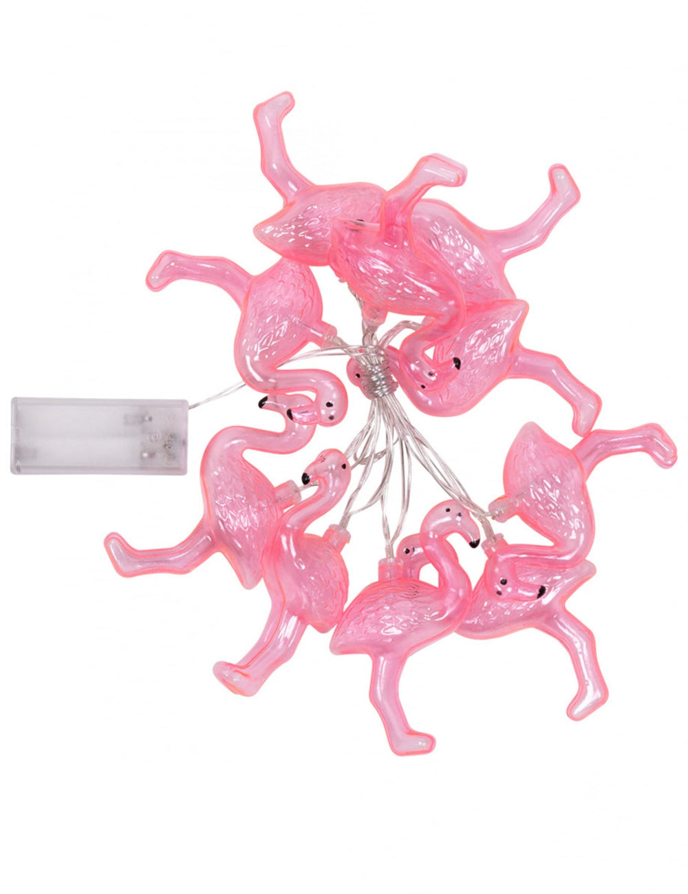 Boîtier à piles de la guirlande lumineuse flamants roses