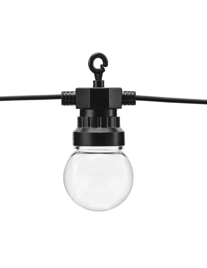 Grinalda luminosa guinguette LED preta 5 m