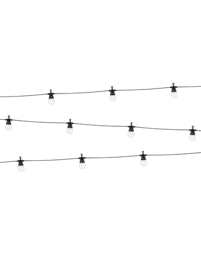 Grinalda luminosa guinguette LED preta 5 m