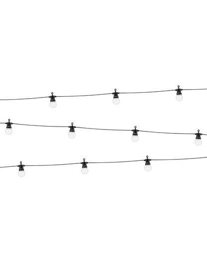 Grinalda luminosa guinguette LED preta 5 m