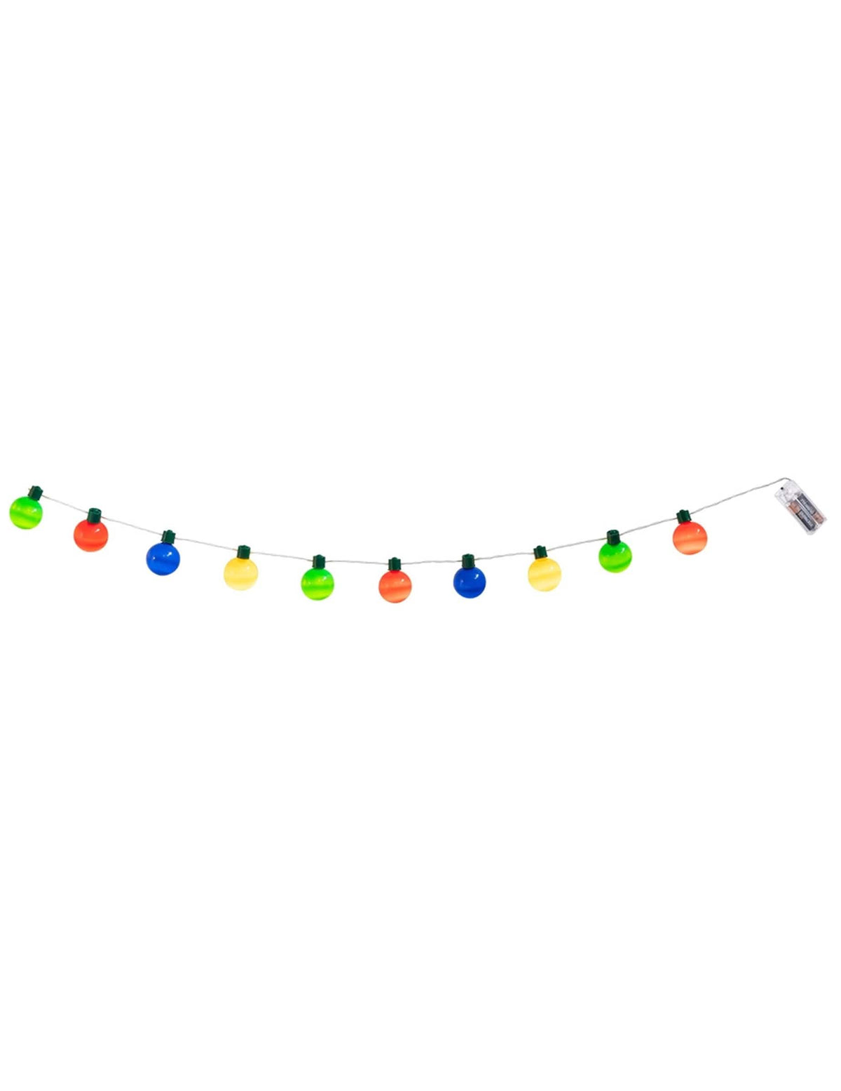 Fio luminoso multicores para festa a pilhas com pequenas bolas coloridas