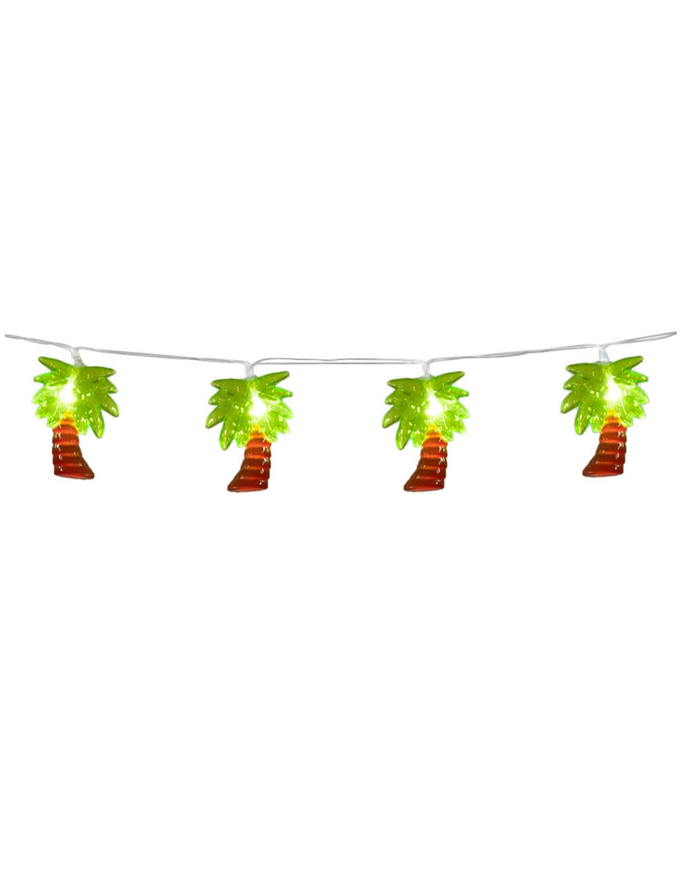 Guirlande luminosa palmeira para decoração de festa verde e castanho