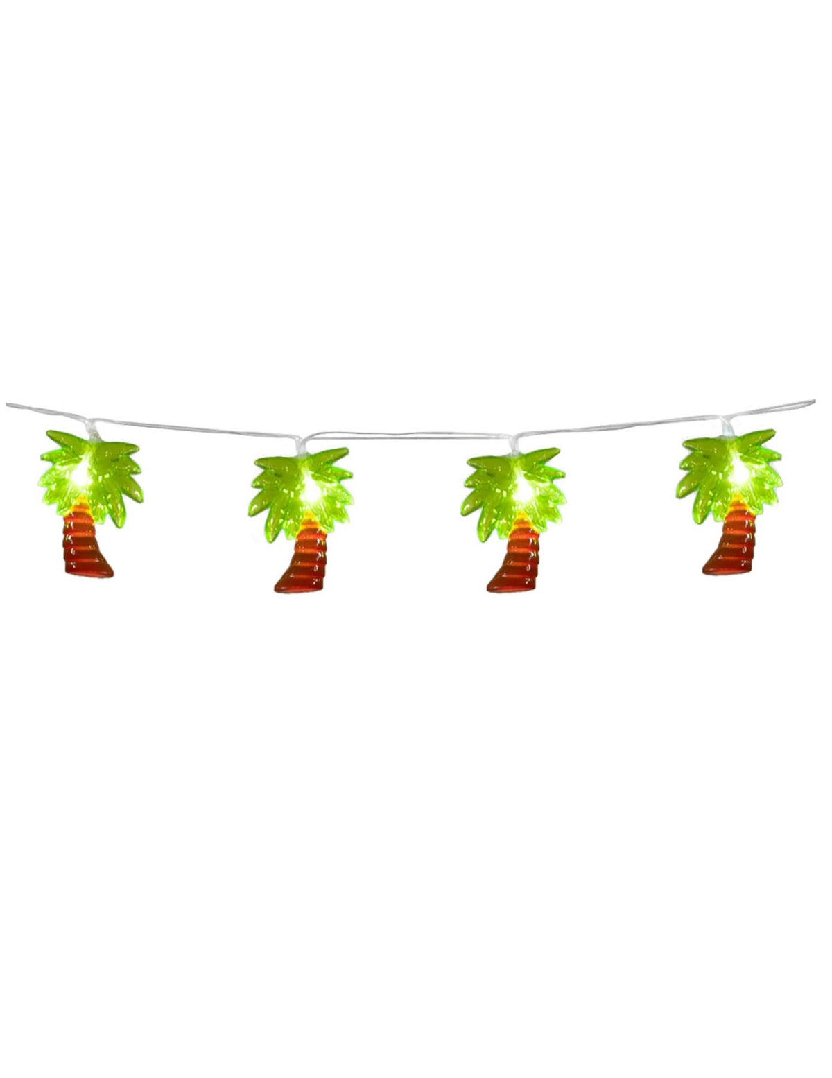 Guirlande luminosa palmeira para decoração de festa verde e castanho