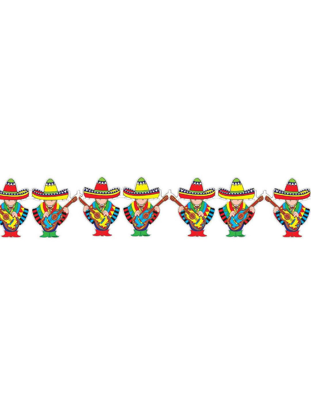 Guirlanda mariachi México para decoração de festa multicores