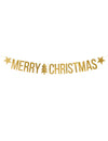 Guirlande Merry Christmas pour Noël dorée en carton