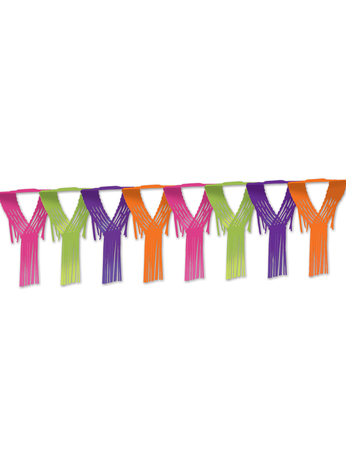 Guirlande mexicaine Dia de los muertos multicolore à franges