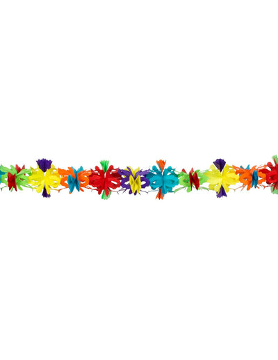 Guirlande en papier fleurs pour fête multicolore 4 mètres