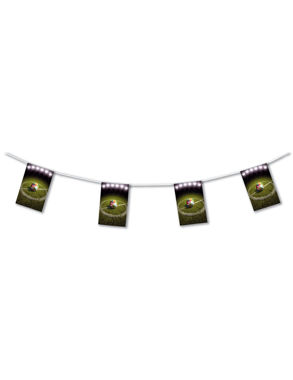 Guirlande Terrain de Football pour fête papier ignifugé vert