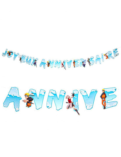 Grinalda de papel Feliz Aniversário Naruto Shippuden™ 250 x 16cm