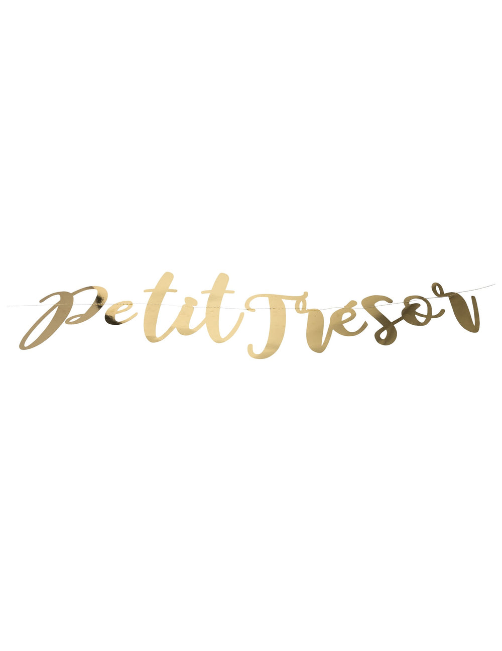 Guirlande Petit trésor pour fête lettres dorées métallisées