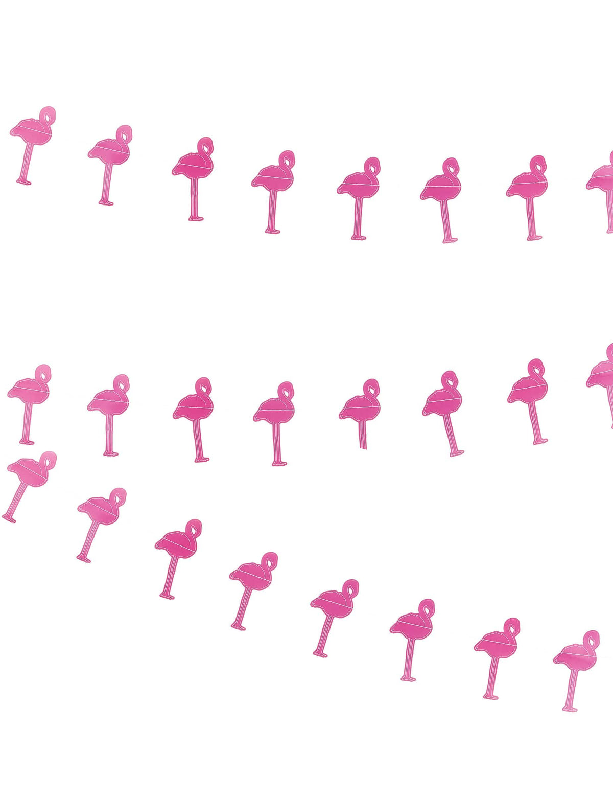 Guirlanda de pequenos flamingos cor de rosa em cartão cor de rosa