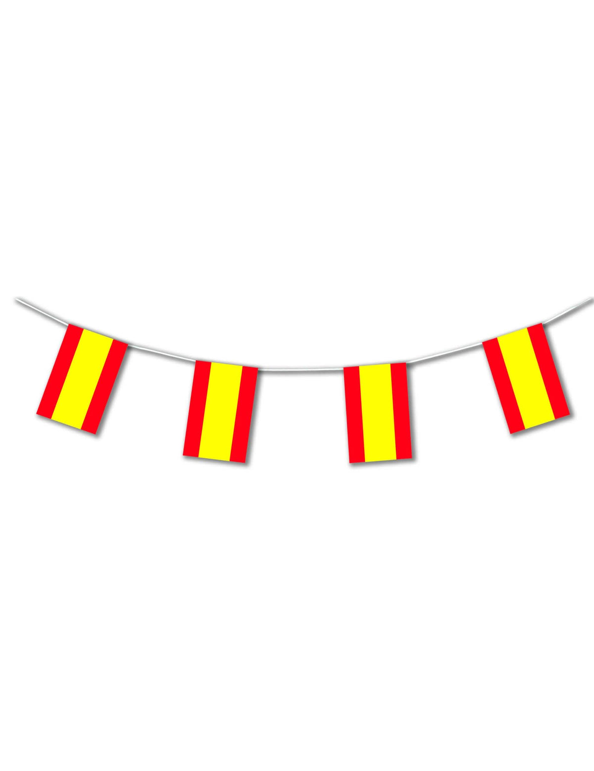 Guirlande de plástico espanha para decoração vermelha e amarela 5 metros