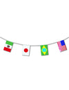 Guirlande plastique Pays du Monde pour décoration de fête multicolore avec drapeaux