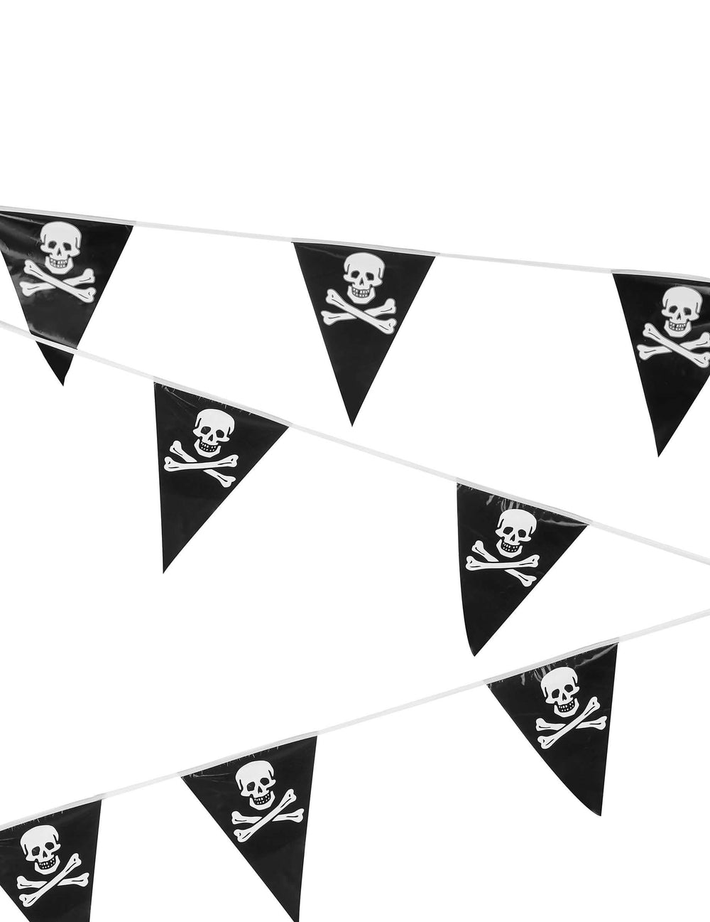 Grinalda de caveira pirata para festa black and white