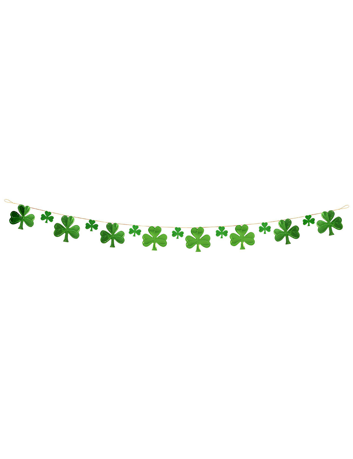 Guirlande de trèfles Saint Patrick pour fête verte métallisée