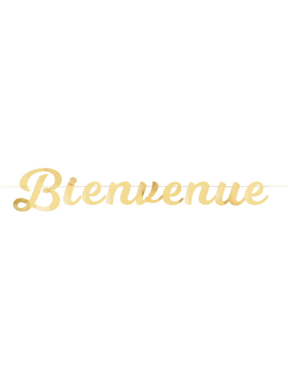 Vue de face de la guirlande Bienvenue
