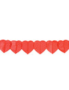 Guirlande en papier cœurs pour fête rouge