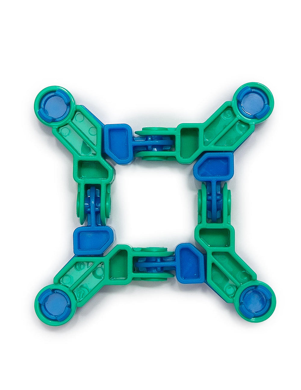 Vue en carré du jouet articulé Infinity Fidget